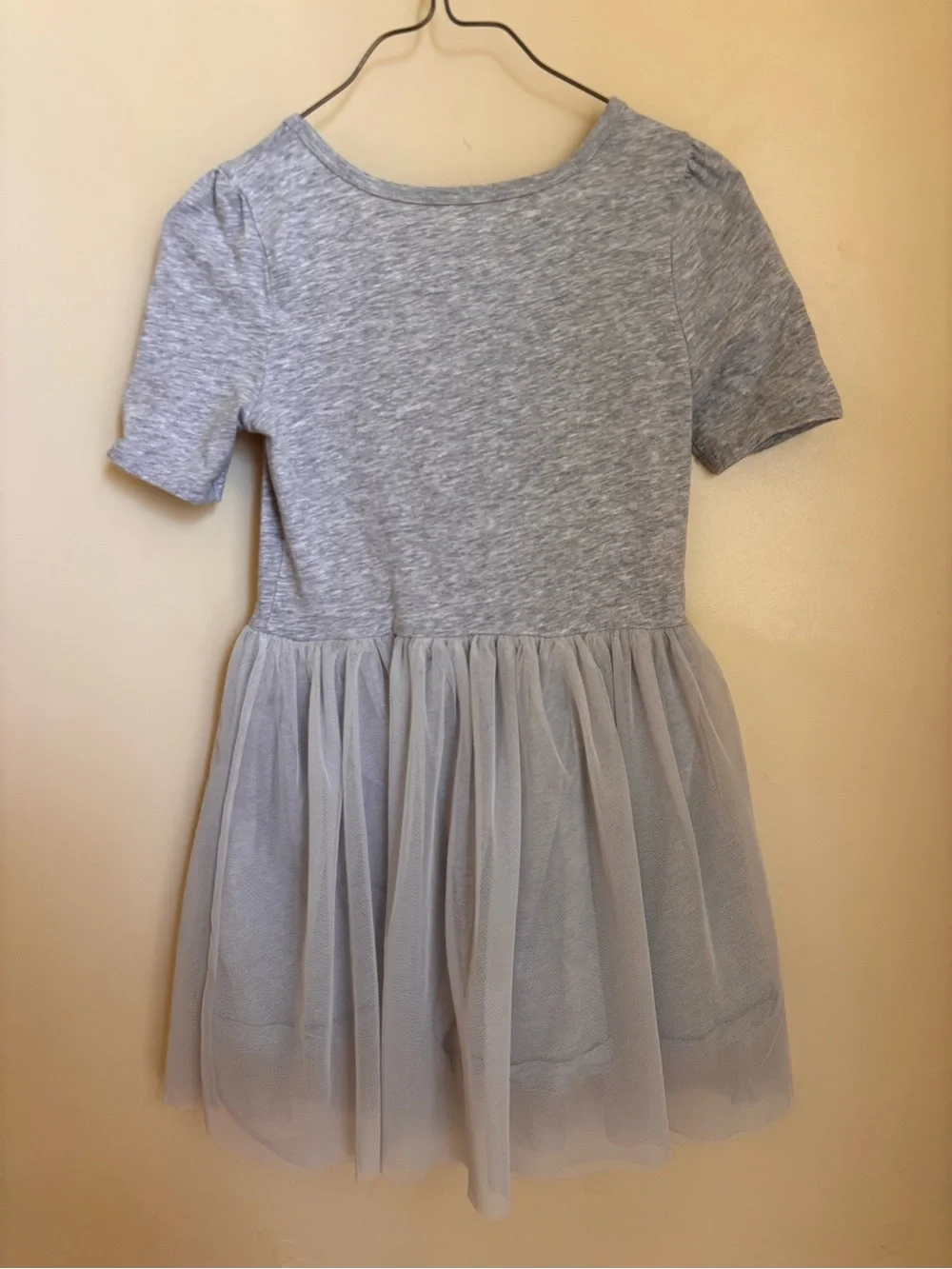 Set of 2 Carter's Grey and Fuchsia Tulle Skirt Mix Dress Duo Girls size 5T